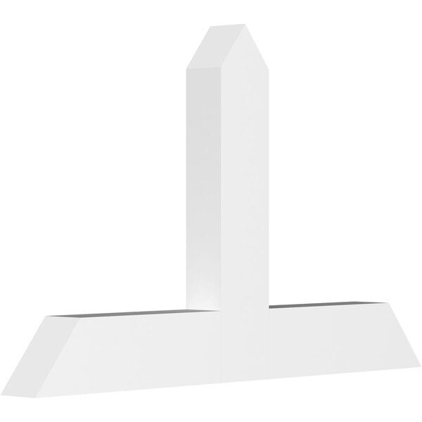 Ekena Millwork Portland Architectural Grade PVC Gable Bracket, 48"W x 30"H x 4"D x 6"F, 15/12 Pitch GBP048X30X0406POR00 - main